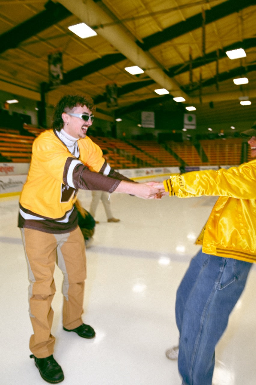 Officially Licensed Western Michigan Broncos 1990s Hockey Jersey — Gold