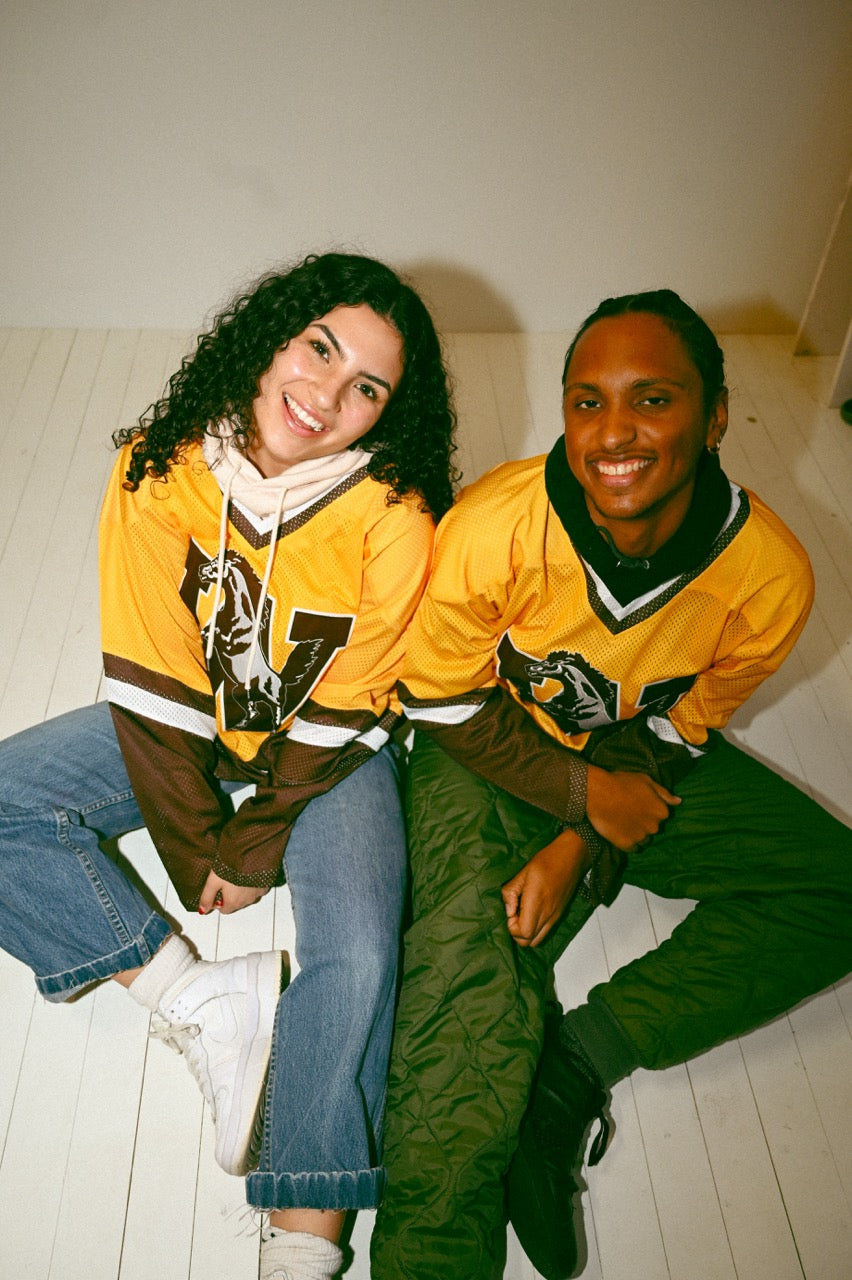Officially Licensed Western Michigan Broncos 1990s Hockey Jersey — Gold